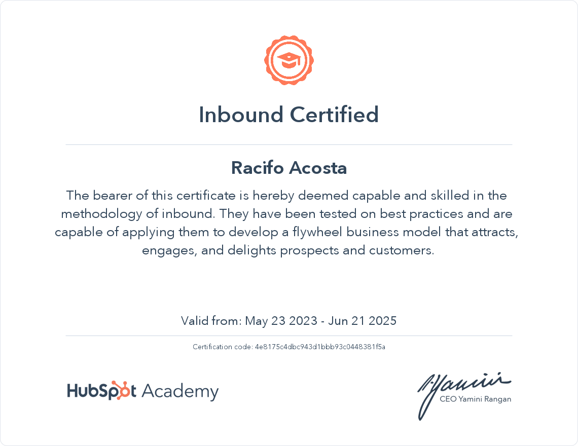 Inbound Certified